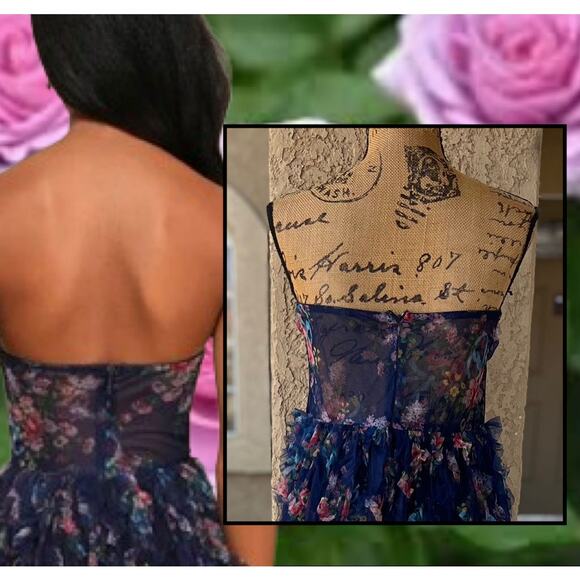 Lulu's Navy Floral Maxi Dress - Picture 5 of 12